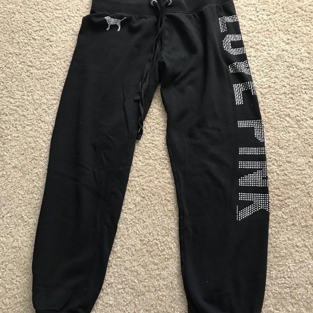 Victoria Secret Pink Crop sweats Sz XS